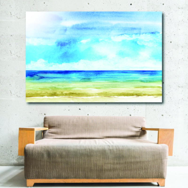 Πίνακας σε καμβά με Τοπία Θάλασσα με αμμουδιά
